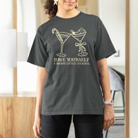 Christmas Cocktail T Shirt For Women Merry Little Cocktail Espresso Martini - Wonder Print Shop