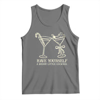 Christmas Cocktail Tank Top Merry Little Cocktail Espresso Martini - Wonder Print Shop
