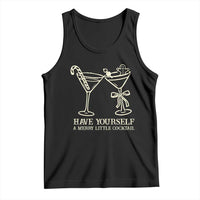 Christmas Cocktail Tank Top Merry Little Cocktail Espresso Martini - Wonder Print Shop
