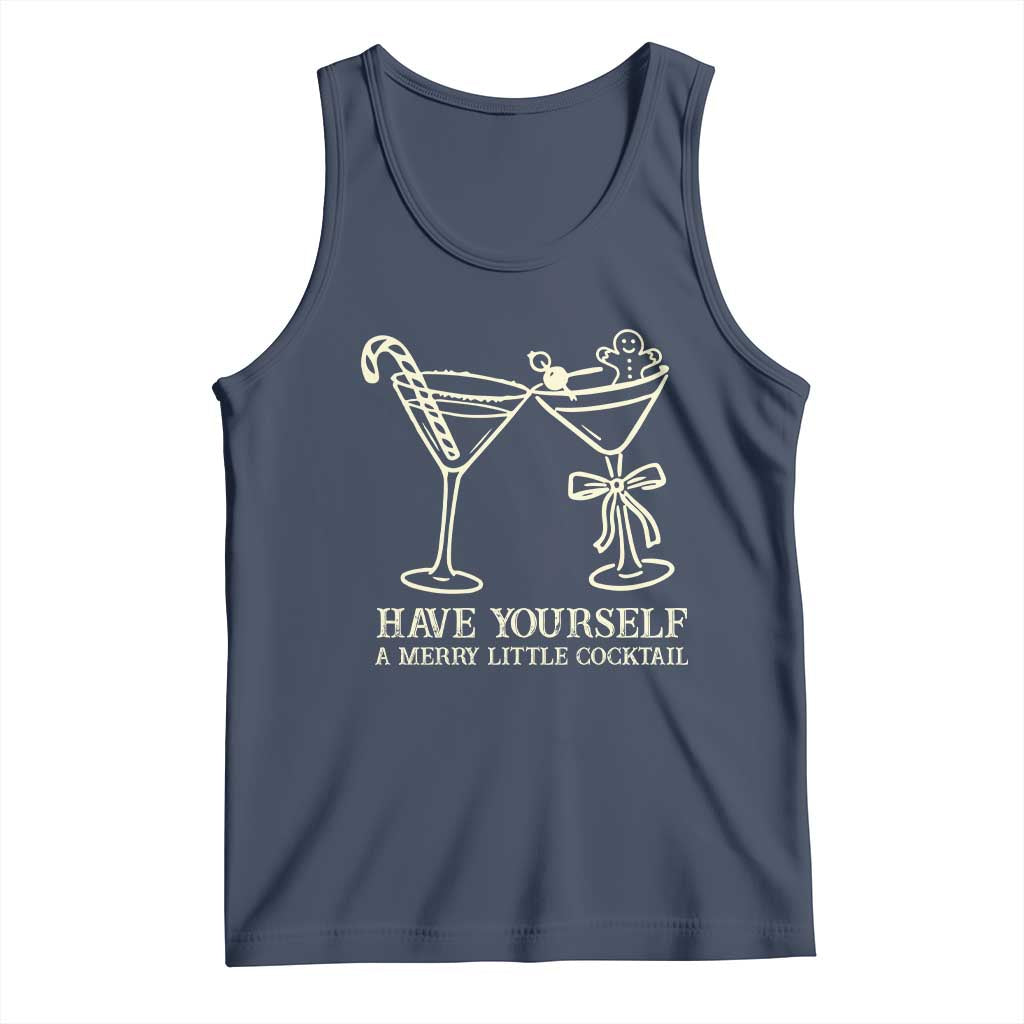 Christmas Cocktail Tank Top Merry Little Cocktail Espresso Martini - Wonder Print Shop