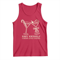 Christmas Cocktail Tank Top Merry Little Cocktail Espresso Martini - Wonder Print Shop