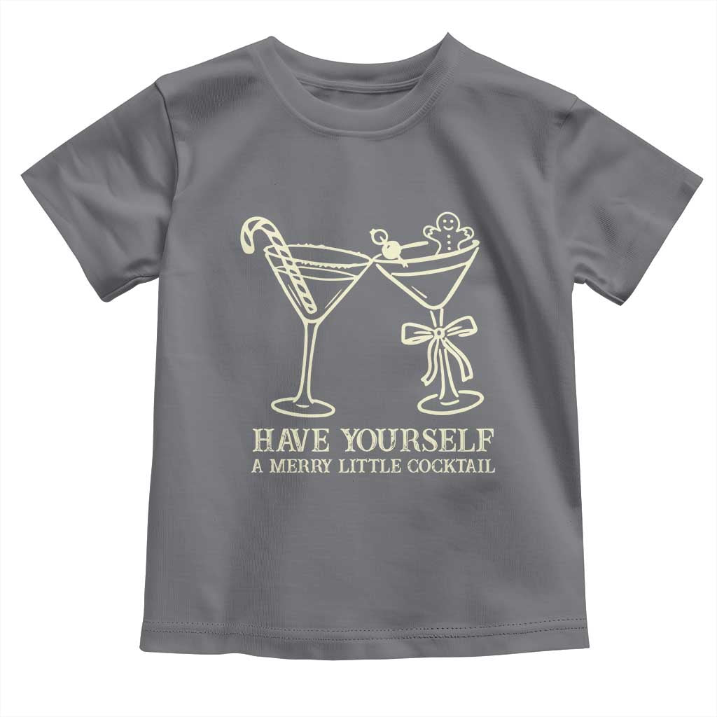 Christmas Cocktail Toddler T Shirt Merry Little Cocktail Espresso Martini - Wonder Print Shop