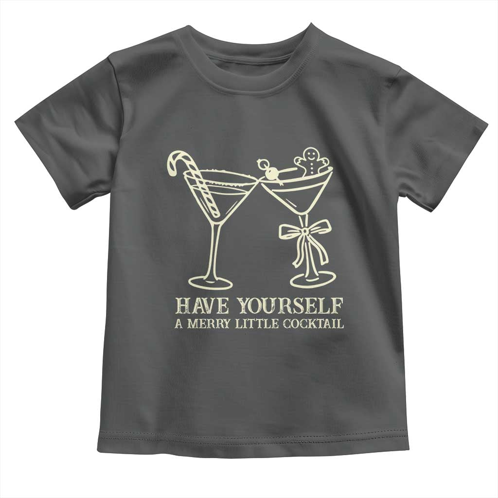 Christmas Cocktail Toddler T Shirt Merry Little Cocktail Espresso Martini - Wonder Print Shop