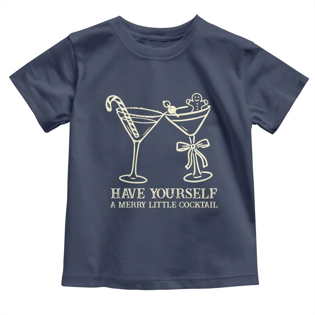 Christmas Cocktail Toddler T Shirt Merry Little Cocktail Espresso Martini - Wonder Print Shop