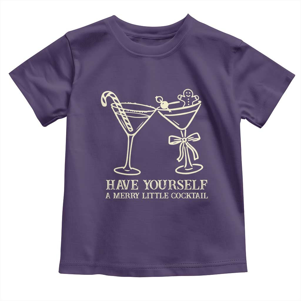 Christmas Cocktail Toddler T Shirt Merry Little Cocktail Espresso Martini - Wonder Print Shop