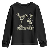 Christmas Cocktail Youth Sweatshirt Merry Little Cocktail Espresso Martini - Wonder Print Shop