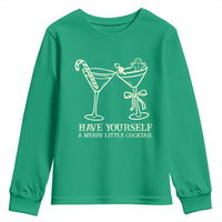 Christmas Cocktail Youth Sweatshirt Merry Little Cocktail Espresso Martini - Wonder Print Shop