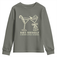 Christmas Cocktail Youth Sweatshirt Merry Little Cocktail Espresso Martini - Wonder Print Shop