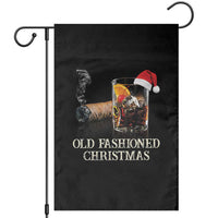 Old Fashioned Cocktail Christmas Garden Flag Funny Bourbon Cocktail Drink - Wonder Print Shop