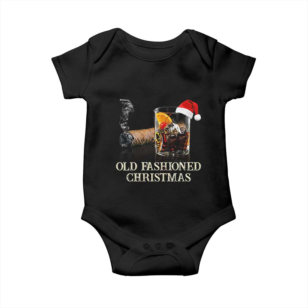 Old Fashioned Cocktail Christmas Baby Onesie Funny Bourbon Cocktail Drink - Wonder Print Shop