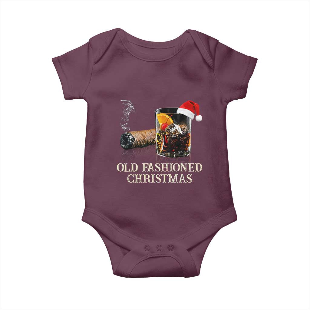 Old Fashioned Cocktail Christmas Baby Onesie Funny Bourbon Cocktail Drink - Wonder Print Shop