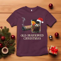 Old Fashioned Cocktail Christmas T Shirt Funny Bourbon Cocktail Drink - Wonder Print Shop
