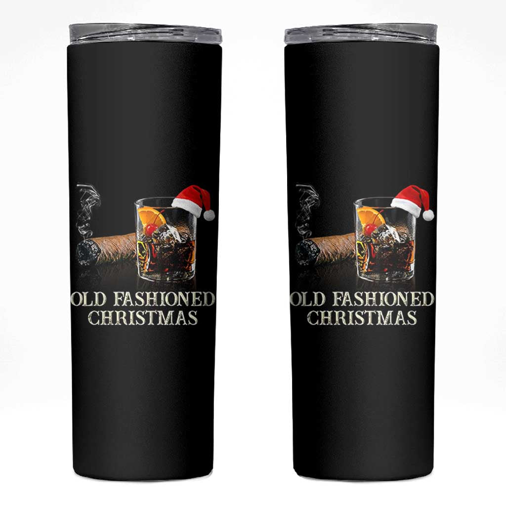 Old Fashioned Cocktail Christmas Skinny Tumbler Funny Bourbon Cocktail Drink - Wonder Print Shop