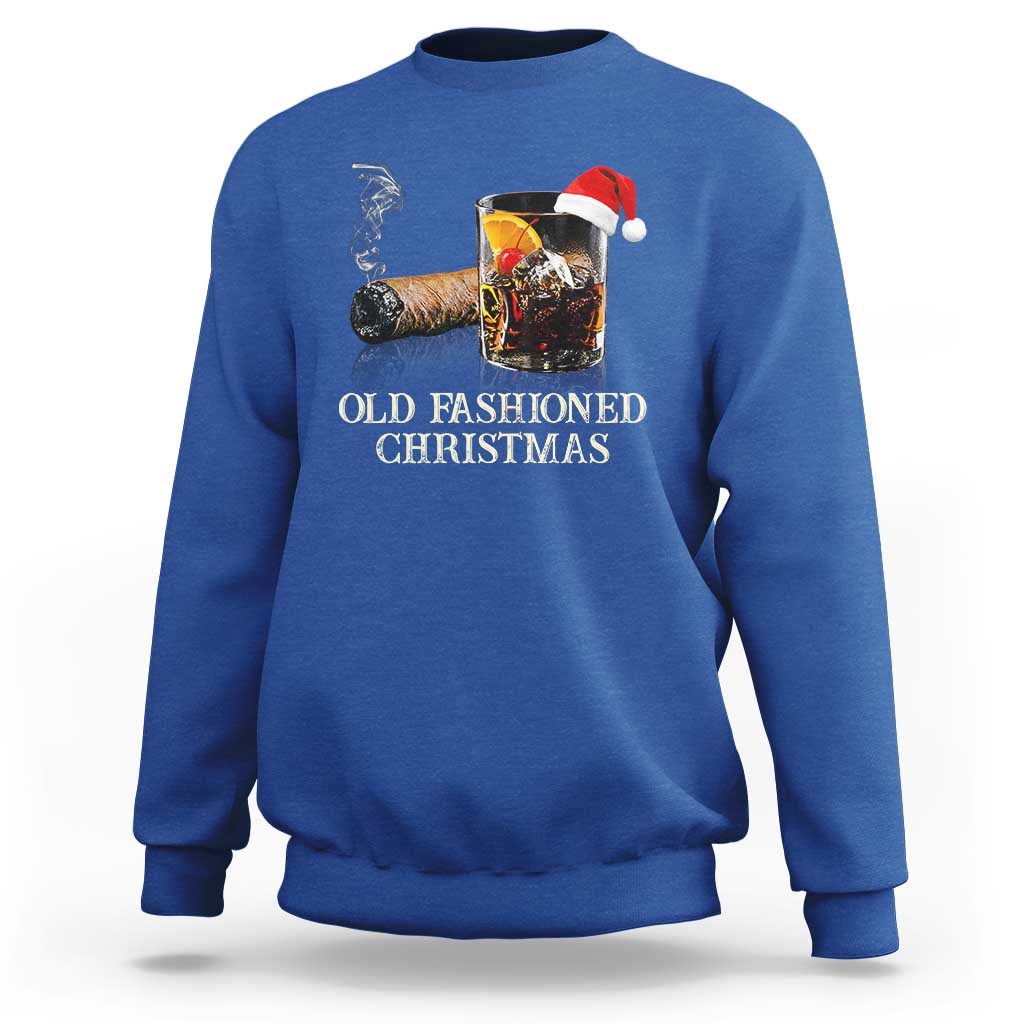 Old Fashioned Cocktail Christmas Sweatshirt Funny Bourbon Cocktail Drink - Wonder Print Shop