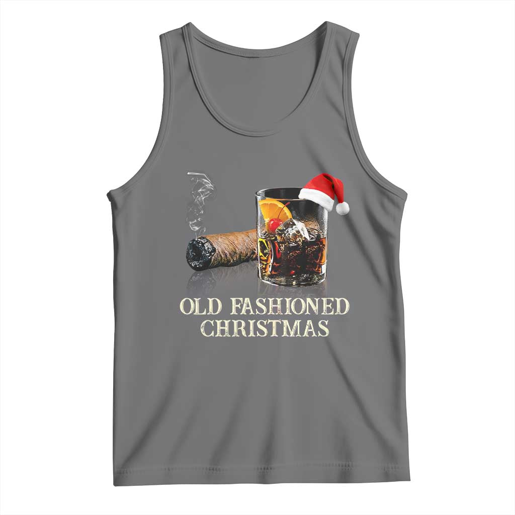 Old Fashioned Cocktail Christmas Tank Top Funny Bourbon Cocktail Drink - Wonder Print Shop
