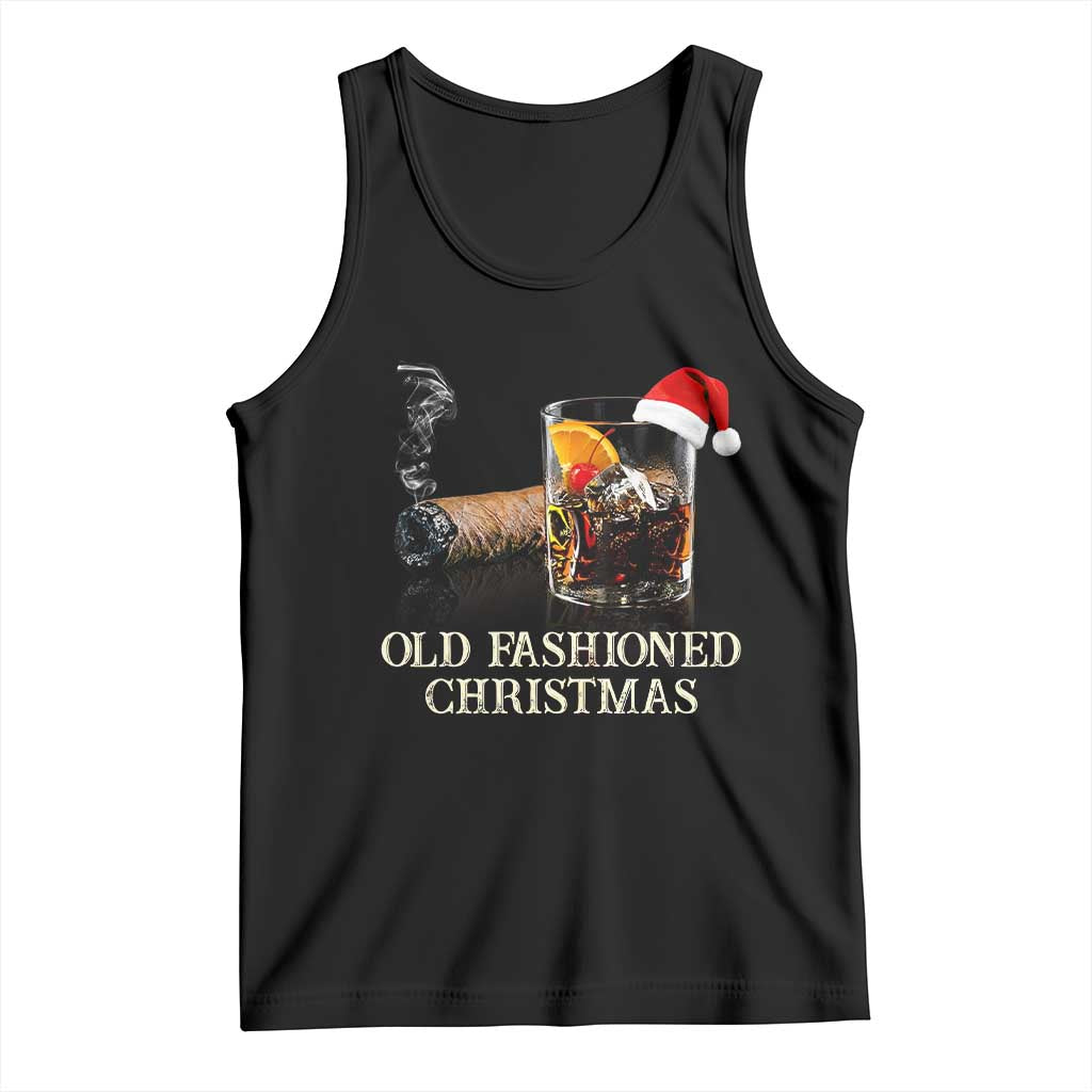 Old Fashioned Cocktail Christmas Tank Top Funny Bourbon Cocktail Drink - Wonder Print Shop