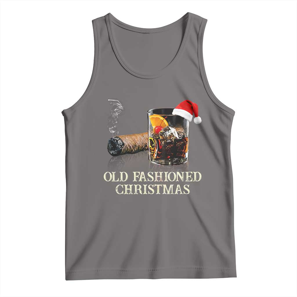 Old Fashioned Cocktail Christmas Tank Top Funny Bourbon Cocktail Drink - Wonder Print Shop