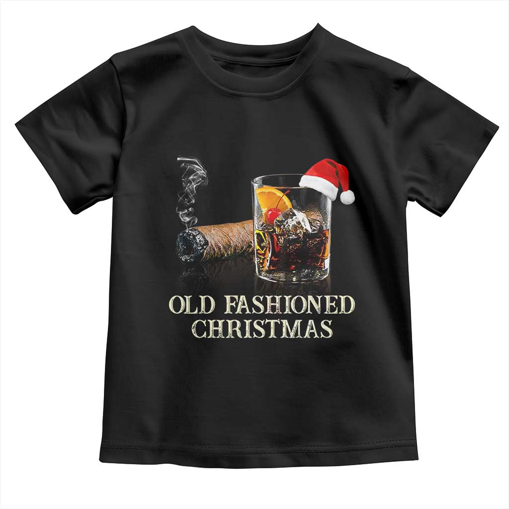Old Fashioned Cocktail Christmas Toddler T Shirt Funny Bourbon Cocktail Drink - Wonder Print Shop