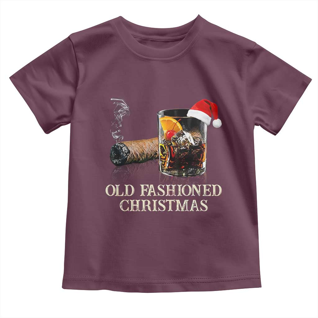 Old Fashioned Cocktail Christmas Toddler T Shirt Funny Bourbon Cocktail Drink - Wonder Print Shop
