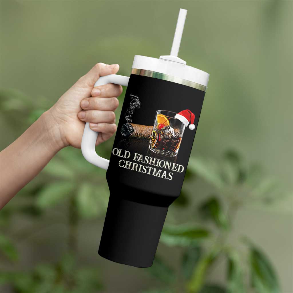 Old Fashioned Cocktail Christmas Tumbler With Handle Funny Bourbon Cocktail Drink - Wonder Print Shop