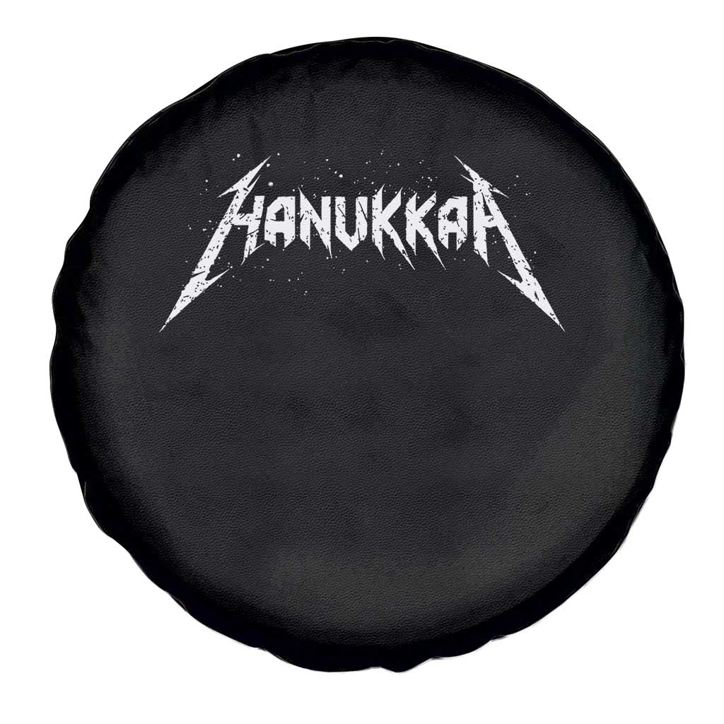 Hanukkah Heavy Metal Spare Tire Cover Latke Party Jewish Menorah Dreidel - Wonder Print Shop