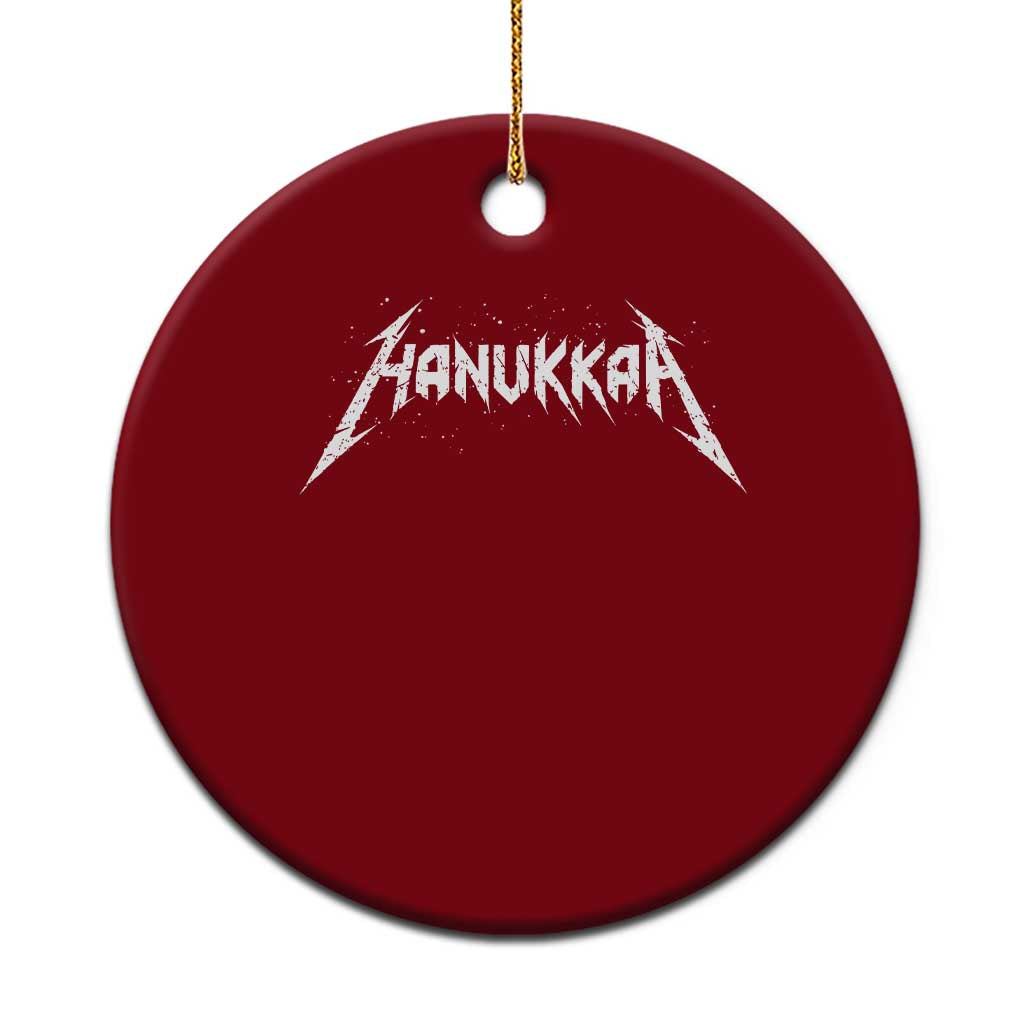 Hanukkah Heavy Metal Ceramic Ornament Latke Party Jewish Menorah Dreidel - Wonder Print Shop