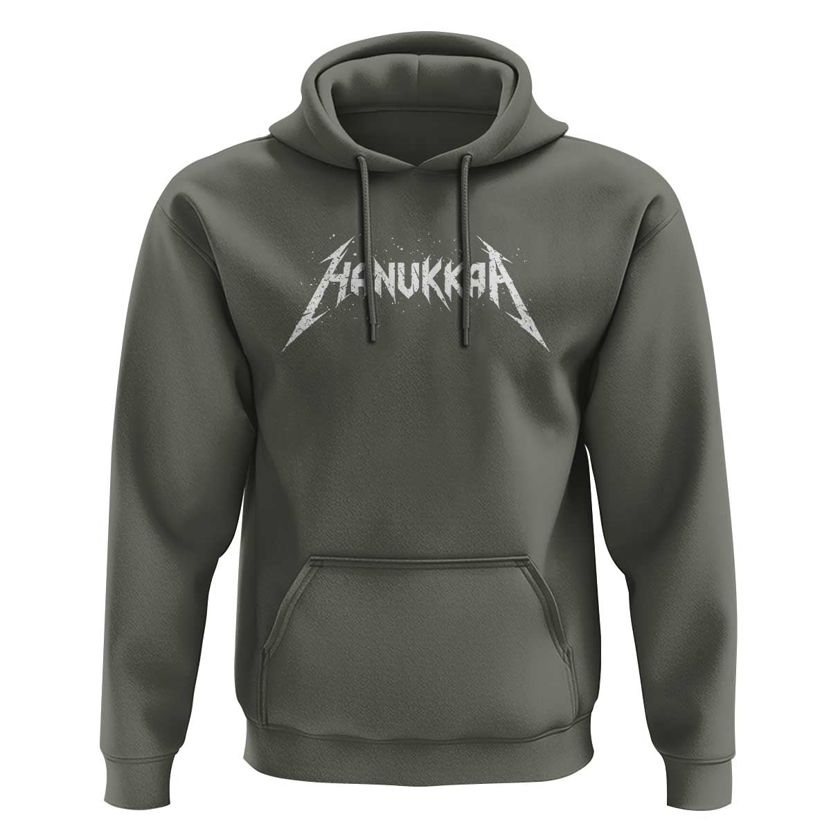 Hanukkah Heavy Metal Hoodie Latke Party Jewish Menorah Dreidel - Wonder Print Shop