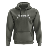 Hanukkah Heavy Metal Hoodie Latke Party Jewish Menorah Dreidel - Wonder Print Shop