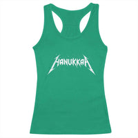 Hanukkah Heavy Metal Racerback Tank Top Latke Party Jewish Menorah Dreidel - Wonder Print Shop