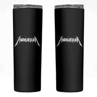 Hanukkah Heavy Metal Skinny Tumbler Latke Party Jewish Menorah Dreidel - Wonder Print Shop