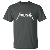 Hanukkah Heavy Metal T Shirt Latke Party Jewish Menorah Dreidel - Wonder Print Shop
