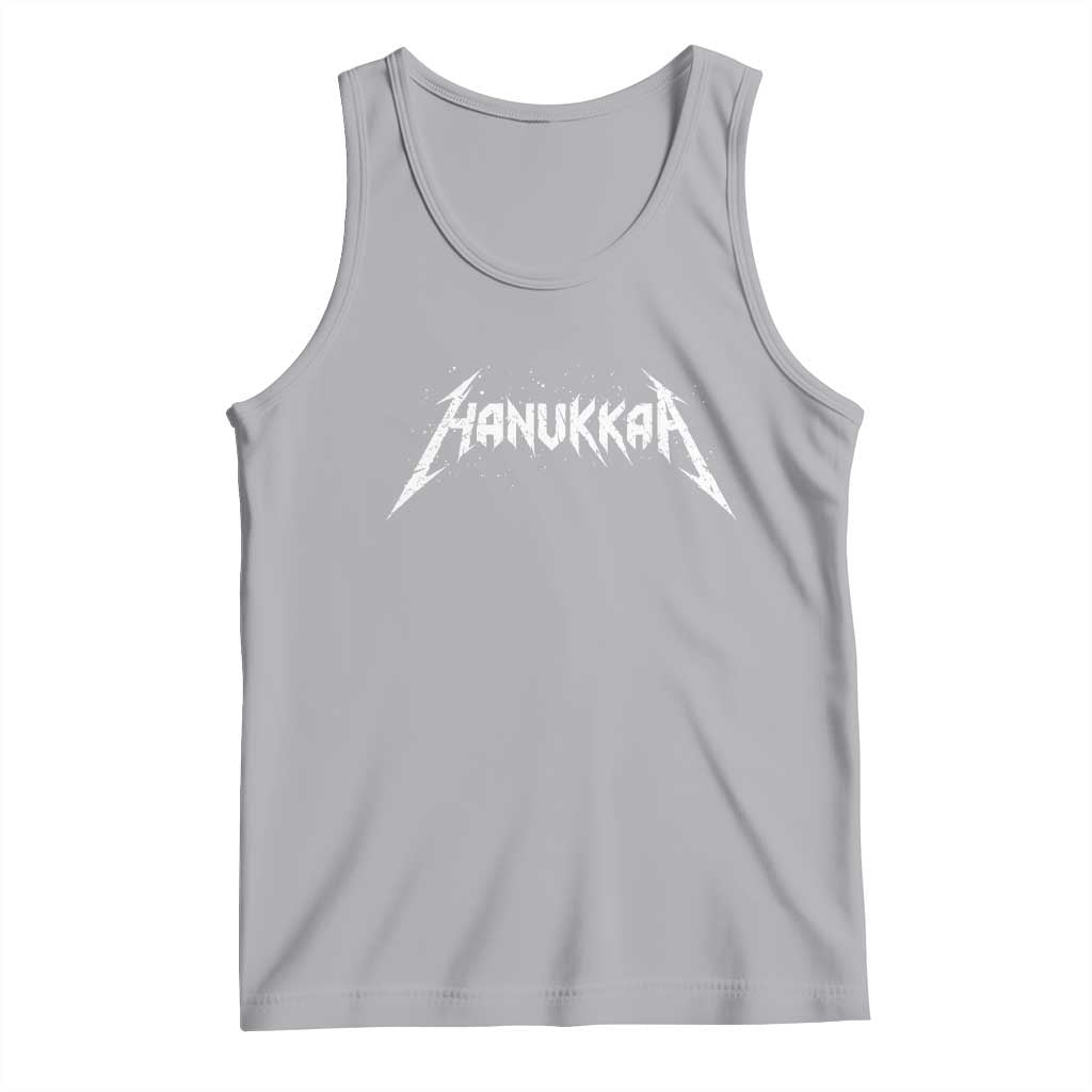 Hanukkah Heavy Metal Tank Top Latke Party Jewish Menorah Dreidel - Wonder Print Shop