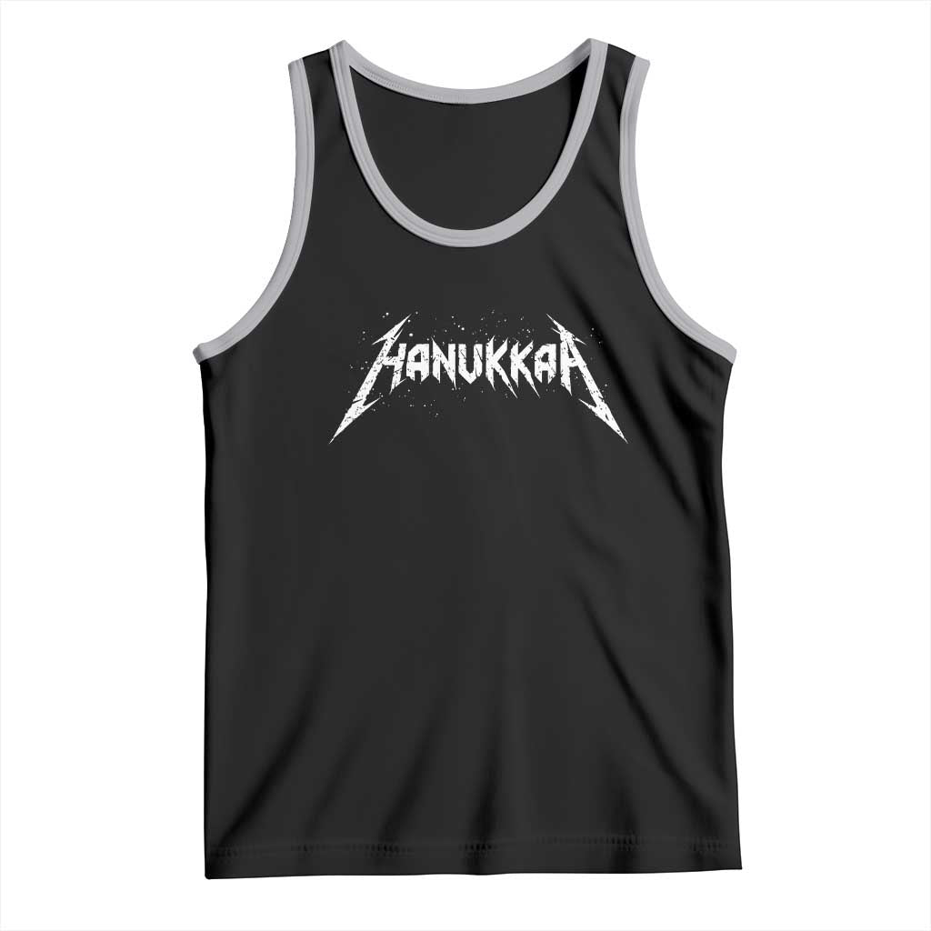 Hanukkah Heavy Metal Tank Top Latke Party Jewish Menorah Dreidel - Wonder Print Shop