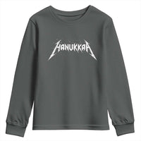 Hanukkah Heavy Metal Youth Sweatshirt Latke Party Jewish Menorah Dreidel - Wonder Print Shop