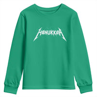 Hanukkah Heavy Metal Youth Sweatshirt Latke Party Jewish Menorah Dreidel - Wonder Print Shop