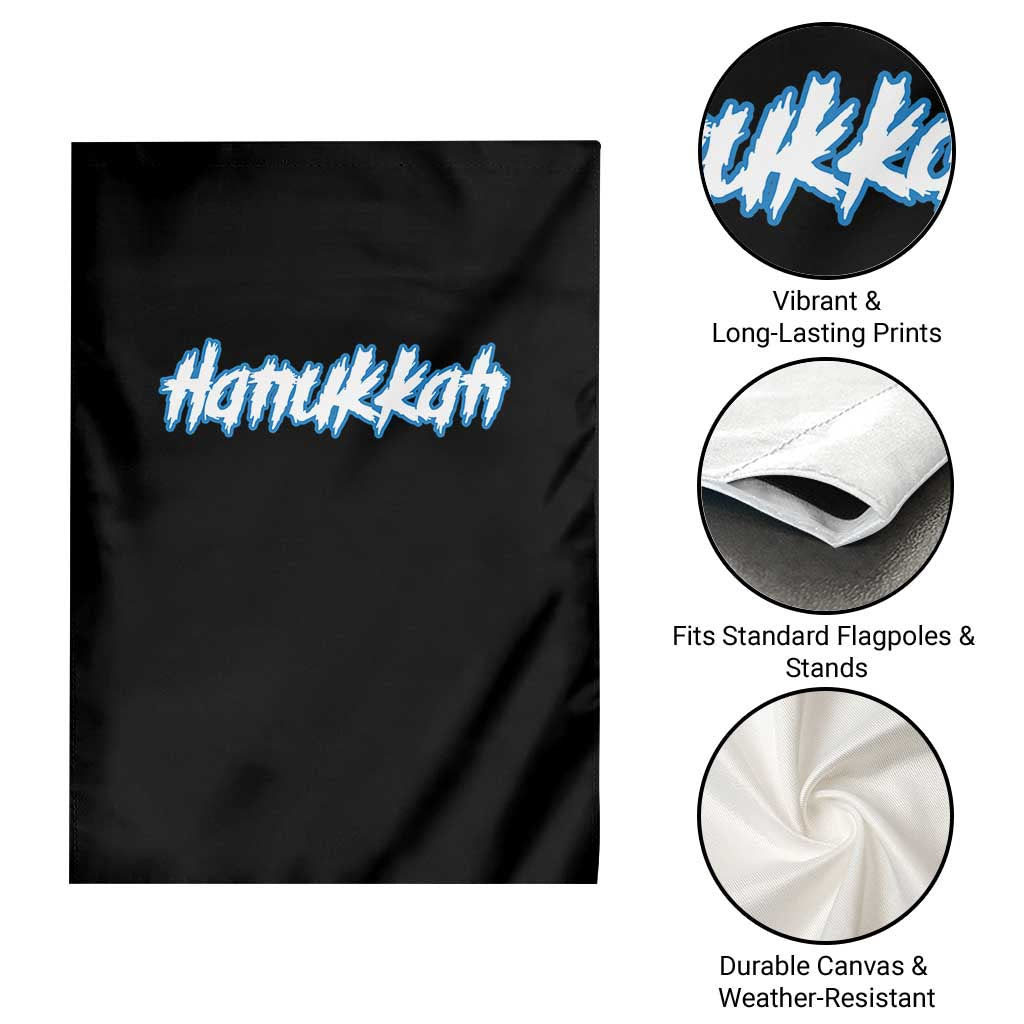 Hanukkah Heavy Metal Garden Flag Jewish Menorah Dreidel - Wonder Print Shop