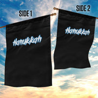 Hanukkah Heavy Metal Garden Flag Jewish Menorah Dreidel - Wonder Print Shop