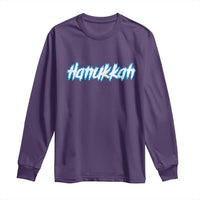 Hanukkah Heavy Metal Long Sleeve Shirt Jewish Menorah Dreidel - Wonder Print Shop