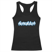 Hanukkah Heavy Metal Racerback Tank Top Jewish Menorah Dreidel - Wonder Print Shop