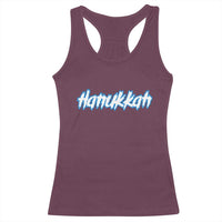 Hanukkah Heavy Metal Racerback Tank Top Jewish Menorah Dreidel - Wonder Print Shop