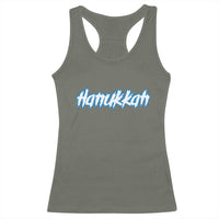 Hanukkah Heavy Metal Racerback Tank Top Jewish Menorah Dreidel - Wonder Print Shop