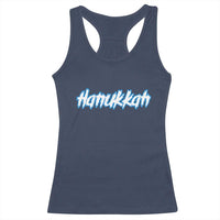 Hanukkah Heavy Metal Racerback Tank Top Jewish Menorah Dreidel - Wonder Print Shop