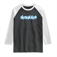 Hanukkah Heavy Metal Raglan Shirt Jewish Menorah Dreidel - Wonder Print Shop