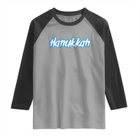 Hanukkah Heavy Metal Raglan Shirt Jewish Menorah Dreidel - Wonder Print Shop