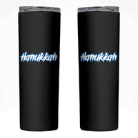 Hanukkah Heavy Metal Skinny Tumbler Jewish Menorah Dreidel - Wonder Print Shop