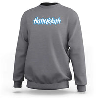 Hanukkah Heavy Metal Sweatshirt Jewish Menorah Dreidel - Wonder Print Shop