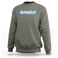Hanukkah Heavy Metal Sweatshirt Jewish Menorah Dreidel - Wonder Print Shop