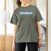Hanukkah Heavy Metal T Shirt For Women Jewish Menorah Dreidel - Wonder Print Shop