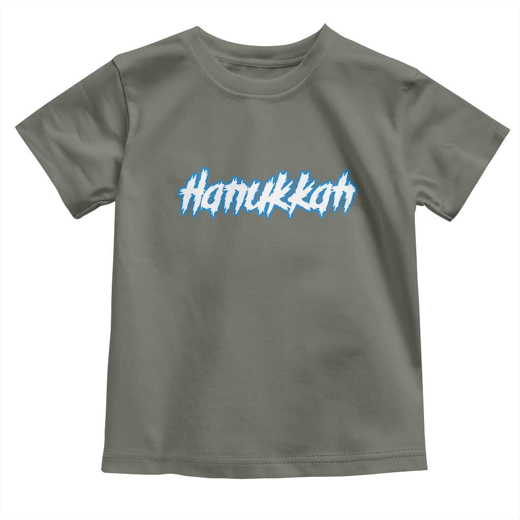 Hanukkah Heavy Metal Toddler T Shirt Jewish Menorah Dreidel - Wonder Print Shop