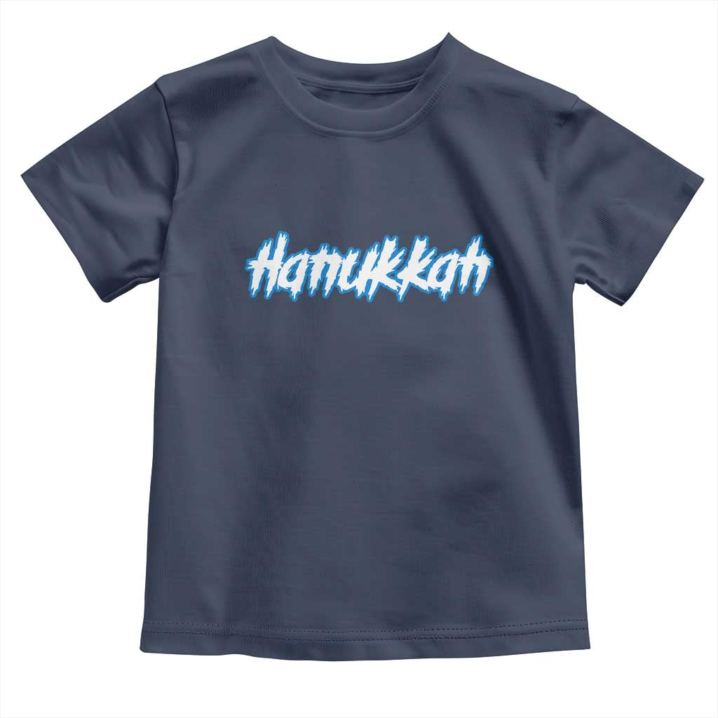 Hanukkah Heavy Metal Toddler T Shirt Jewish Menorah Dreidel - Wonder Print Shop